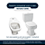 Assento Sanitário Versato Pergamon (Bege Claro) para vaso Celite - Imagem 4