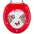 Assento Sanitario Decorado Borboleta Vermelho para Vaso Convencional Oval - Imagem 1