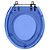 Assento Sanitario Poliester Ravena Azul Transparente para vaso Deca - Imagem 1