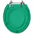 Assento Sanitário Acrilico Verde Transparente Para Vaso Convencional Oval - Imagem 1