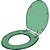 Assento Sanitário Acrilico Verde Transparente Para Vaso Convencional Oval - Imagem 2