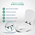 Assento Sanitário Poliester Piano Branco Para vaso Deca com Ferragem Preto Fosco - Imagem 4