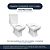 Assento Sanitario Vila Rica (quadrado) Cinza Claro para vaso Icasa - Imagem 4