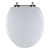 Assento Sanitário Tampa de Vaso Branco MDF Laqueado Oval Convencional para bacia Incepa - Imagem 1