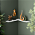 Kit Prateleira Decorativa de Canto L com Suporte Invisível - Imagem 2