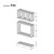 Nicho Prateleiras Decorativa 40x12cm Eze Preto para Banheiro - Imagem 4