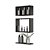 Nicho Prateleiras Decorativa 40x12cm Eze Preto para Banheiro - Imagem 1