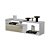 Estante Rack para TV Sala Quarto Roma Branco com Carvalho - Imagem 1
