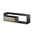 Estante Rack para TV Sala Quarto Roma Preto com Carvalho - Imagem 3