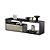 Estante Rack para TV Sala Quarto Roma Preto com Carvalho - Imagem 1