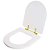 Tampa de Vaso Laqueado Smart Branco para bacia Celite com Ferragem Dourada - Imagem 2