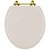 Tampa de Vaso Laqueado Convencional Amendoa para bacia Deca com Ferragem Dourada - Imagem 1