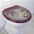 Assento Sanitario Poliester Decorado Borboletas Magenta Lavanda para bacia Fiori 6lpf - Imagem 3