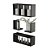Nichos Prateleiras Decorativas Versalhes 40cm Preto para Banheiro - Imagem 1
