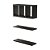 Nichos Prateleiras Decorativas Provença 40cm Preto para Banheiro - Imagem 3