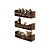 Kit 3 Prateleiras Porta Brinquedos Nogal 50 x 12cm Suporte Invisivel - Imagem 1