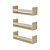 Kit 3 Prateleiras Porta Objetos Bege Claro 70 x 12cm Suporte Invisivel - Imagem 3