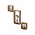 Conjunto 3 Nichos Decorativos Modulares Freijó Quarto Sala - Imagem 2