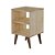 Mesa De Cabeceira Chennai Pé Plástico 30x35cm Carvalho Quarto - Imagem 3