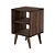 Mesa De Cabeceira Chennai Pé Plástico 30x35cm Nogal Quarto - Imagem 3