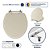 Tampa de Vaso Poliester Convencional Oval Universal 1.6gpf 6lpf Bege Creme para bacia Deca - Imagem 1