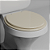 Tampa de Vaso Poliester Convencional Oval Universal 1.6gpf 6lpf Bege Creme para bacia Deca - Imagem 10