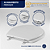 Tampa de Vaso Poliester Convencional Oval Universal 1.6gpf 6lpf Bege Creme para bacia Deca - Imagem 5