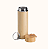 GARRAFA TÉRMICA DE BAMBU E INOX 400ML COM INFUSOR - Imagem 2