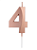 Vela Aniversário Design 5cm com 1 unidade Ouro Rose - N°4 - Imagem 1