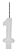 Vela Aniversário Glitter Big Branco 8cm com 1 unidade - N°1 - Imagem 1