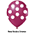 Balão 9" Joy Bolinhas - 25 unid. - Rosa Fucsia/Branco - Imagem 1