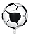 Balão Bola de Futebol 18 polegadas 45cm com 1 unidade - Preto - Imagem 1