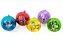Bola 6,5cm Divertida Colorida (Amarela, Vermelha, Azul, Verde, Lilás) com 5 unidades - Imagem 3