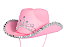 Chapéu CowGirl Curvado Coroa com 1 unidade - Rosa - Imagem 1