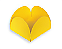 Forminhas para Doces 4 Petalas 7X7cm com 50 unidades - Amarelo - Imagem 1
