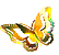 Kit Borboletas Papel 3D 12/10/8cm com 12 unidades  - Furta-Cor Dourado - Imagem 1
