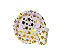 Prato de Papel Estrelas Metalizadas 300g 18cm com 8 unidades - Dourado - Imagem 2