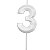 Vela Mini Design Branco Perolizada Número - 3 - Imagem 1