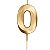 Vela Mini Design Dourado Número - 0 - Imagem 1