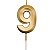 Vela Mini Design Dourado Número - 9 - Imagem 1