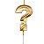 Vela Mini Design Dourado Número - Interrogação - Imagem 1