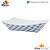 Bandeja Papel Dobrável Xadrez Junina 14,5 cm - Azul - Imagem 1