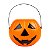 Balde Abóbora Halloween Laranja 16cm – Silver Plastic – Adcore Festas - Imagem 1