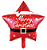 Balão Estrela Merry Christmas 45×45cm c/1 unid. - Imagem 1