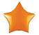 Balão Metalizado 10" 25cm Estrela c/20 unid. - Laranja - Imagem 1