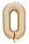 Balão Metalizado 16" Número 0 c/1 unid. - Caramelo (Fracionado) - Imagem 1