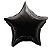 Balão Metalizado 18" 45cm Estrela c/1 unid. - Preto - Imagem 1