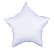 Balão Metalizado 24" 60cm Estrela c/1 unid. - Branco - Imagem 1