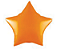 Balão Metalizado 24" 60cm Estrela c/1 unid. - Laranja - Imagem 1