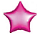 Balão Metalizado 24" 60cm Estrela c/1 unid. - Pink - Imagem 1